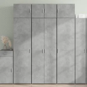 Aparador alto madera de ingeniería gris hormigón 70x42,5x185 cm by , Sideboards - Ref: Foro24-3281423, Price: 184,62 €, Disco...