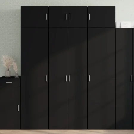 Aparador alto madera de ingeniería negro 70x42,5x185 cm de , Aparadores - Ref: Foro24-3281428, Precio: 209,77 €, Descuento: %