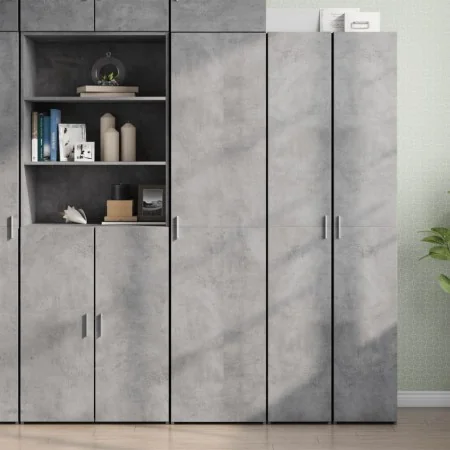 Aparador de madera de ingeniería gris hormigón 45x42,5x185 cm de , Aparadores - Ref: Foro24-3281409, Precio: 154,05 €, Descue...