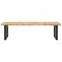 Estante de lavabo de pared de acero y madera maciza de roble de , Tocadores de baño - Ref: Foro24-3302481, Precio: 124,07 €, ...