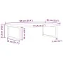 Estante de lavabo de pared de acero y madera maciza de haya de , Tocadores de baño - Ref: Foro24-3302525, Precio: 135,81 €, D...