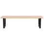 Estante de lavabo de pared de acero y madera maciza de haya by , bathroom vanities - Ref: Foro24-3302519, Price: 126,76 €, Di...