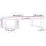 Estante de lavabo de pared de acero y madera maciza de roble de , Tocadores de baño - Ref: Foro24-3302661, Precio: 99,87 €, D...