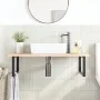 Estante de lavabo de pared de acero y madera maciza de roble by , bathroom vanities - Ref: Foro24-3302637, Price: 116,68 €, D...