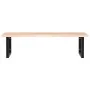 Estante de lavabo de pared de acero y madera maciza de roble by , bathroom vanities - Ref: Foro24-3302637, Price: 116,68 €, D...