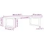 Estante de lavabo de pared de acero y madera maciza de roble by , bathroom vanities - Ref: Foro24-3302637, Price: 116,68 €, D...