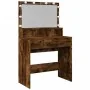 Tocador con luces LED color roble ahumado 80x41x134,5 cm von , Schlafzimmerkommoden - Ref: Foro24-848189, Preis: 133,18 €, Ra...