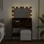 Tocador con luces LED color roble ahumado 80x41x134,5 cm von , Schlafzimmerkommoden - Ref: Foro24-848189, Preis: 133,18 €, Ra...