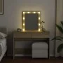 Tocador con LED color roble Sonoma 100x40x130 cm by , Bedroom Dressers - Ref: Foro24-848194, Price: 122,42 €, Discount: %