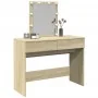 Tocador con LED color roble Sonoma 100x40x130 cm by , Bedroom Dressers - Ref: Foro24-848194, Price: 122,42 €, Discount: %