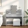 Tocador con luces LED color gris Sonoma 100x40x130 cm by , Bedroom Dressers - Ref: Foro24-848204, Price: 142,20 €, Discount: %