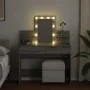 Tocador con luces LED color gris Sonoma 100x40x130 cm by , Bedroom Dressers - Ref: Foro24-848204, Price: 142,20 €, Discount: %