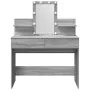 Tocador con luces LED color gris Sonoma 100x40x130 cm by , Bedroom Dressers - Ref: Foro24-848204, Price: 142,20 €, Discount: %