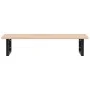 Estante de lavabo de pared de acero y madera maciza de roble de , Tocadores de baño - Ref: Foro24-3302385, Precio: 93,62 €, D...