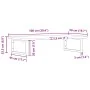 Estante de lavabo de pared de acero y madera maciza de roble de , Tocadores de baño - Ref: Foro24-3302385, Precio: 93,62 €, D...
