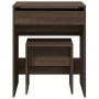Tocador con taburete marrón roble 60x40x113,5 cm by , Bedroom Dressers - Ref: Foro24-848219, Price: 108,85 €, Discount: %