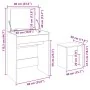 Tocador con taburete marrón roble 60x40x113,5 cm by , Bedroom Dressers - Ref: Foro24-848219, Price: 108,85 €, Discount: %