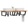 Estante de lavabo de pared de acero y madera maciza de haya von , Badezimmerwaschtische - Ref: Foro24-3302455, Preis: 144,26 ...