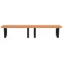 Estante de lavabo de pared de acero y madera maciza de haya von , Badezimmerwaschtische - Ref: Foro24-3302455, Preis: 144,26 ...