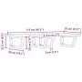 Estante de lavabo de pared de acero y madera maciza de haya von , Badezimmerwaschtische - Ref: Foro24-3302455, Preis: 144,26 ...