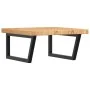 Estante de lavabo de pared de acero y madera maciza de roble de , Tocadores de baño - Ref: Foro24-3302495, Precio: 131,77 €, ...