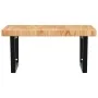 Estante de lavabo de pared de acero y madera maciza de roble de , Tocadores de baño - Ref: Foro24-3302495, Precio: 131,77 €, ...