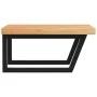 Estante de lavabo de pared de acero y madera maciza de roble de , Tocadores de baño - Ref: Foro24-3302495, Precio: 131,77 €, ...