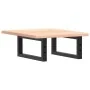 Estante de lavabo de pared de acero y madera maciza de roble de , Tocadores de baño - Ref: Foro24-3302533, Precio: 59,51 €, D...