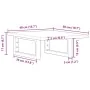 Estante de lavabo de pared de acero y madera maciza de roble de , Tocadores de baño - Ref: Foro24-3302533, Precio: 59,51 €, D...