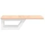 Estante de lavabo de pared de acero y madera maciza de roble de , Tocadores de baño - Ref: Foro24-3302538, Precio: 62,41 €, D...