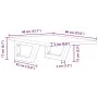 Estante de lavabo de pared de acero y madera maciza de roble de , Tocadores de baño - Ref: Foro24-3302538, Precio: 62,41 €, D...