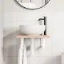 Estante de lavabo de pared de acero y madera maciza de roble von , Badezimmerwaschtische - Ref: Foro24-3302552, Preis: 75,00 ...