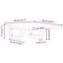 Estante de lavabo de pared de acero y madera maciza de roble by , bathroom vanities - Ref: Foro24-3302559, Price: 70,75 €, Di...
