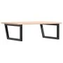 Estante de lavabo de pared de acero y madera maciza de roble de , Tocadores de baño - Ref: Foro24-3302635, Precio: 97,20 €, D...