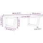 Estante de lavabo de pared de acero y madera maciza de roble de , Tocadores de baño - Ref: Foro24-3302635, Precio: 97,20 €, D...
