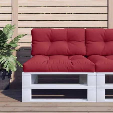 Cojín para sofá de palets de tela rojo tinto 80x40x12 cm by , Cushions for chairs and sofas - Ref: Foro24-360610, Price: 22,6...