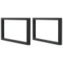 Soportes estante de lavabo 2 uds rectangular acero negro by , Supports and crossbars - Ref: Foro24-4007274, Price: 44,52 €, D...