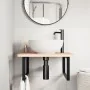 Soportes estante de lavabo 2 uds rectangular acero negro by , Supports and crossbars - Ref: Foro24-4007274, Price: 44,52 €, D...