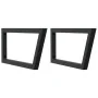 Soportes estante de lavabo 2 unidades trapecio acero negro by , Supports and crossbars - Ref: Foro24-4007288, Price: 42,13 €,...