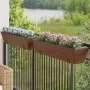 Jardineras con ganchos 2 unidades ratán sintético marrón by , Pots and planters - Ref: Foro24-366405, Price: 70,91 €, Discoun...