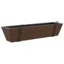 Jardineras con ganchos 2 unidades ratán sintético marrón by , Pots and planters - Ref: Foro24-366405, Price: 70,91 €, Discoun...