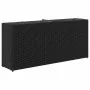 Jardinera con 2 maceteros de ratán sintético negra 90x20x40 cm by , Pots and planters - Ref: Foro24-366407, Price: 65,49 €, D...