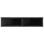 Jardinera con 2 maceteros de ratán sintético negra 90x20x40 cm by , Pots and planters - Ref: Foro24-366407, Price: 65,49 €, D...