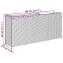 Jardinera con 2 maceteros de ratán sintético negra 90x20x40 cm by , Pots and planters - Ref: Foro24-366407, Price: 65,49 €, D...