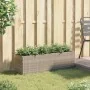 Jardinera con 3 maceteros ratán sintético gris 105x30x32 cm by , Pots and planters - Ref: Foro24-366418, Price: 65,35 €, Disc...