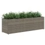 Jardinera con 3 maceteros ratán sintético gris 105x30x32 cm by , Pots and planters - Ref: Foro24-366418, Price: 65,35 €, Disc...