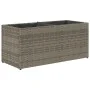 Jardinera de jardín con 2 maceteros ratán PE gris 72x30x32 cm von , Töpfe und Pflanzgefäße - Ref: Foro24-366424, Preis: 47,02...