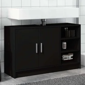 Armario de lavabo madera de ingeniería negro 90x29x55 cm von , Badezimmermöbel - Ref: Foro24-848123, Preis: 100,02 €, Rabatt: %