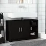 Armario de lavabo madera de ingeniería negro 90x29x55 cm by , Bathroom furniture - Ref: Foro24-848123, Price: 99,69 €, Discou...