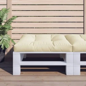 Cojín para sofá de palets tela crema 80x80x12 cm by , Cushions for chairs and sofas - Ref: Foro24-360493, Price: 38,19 €, Dis...